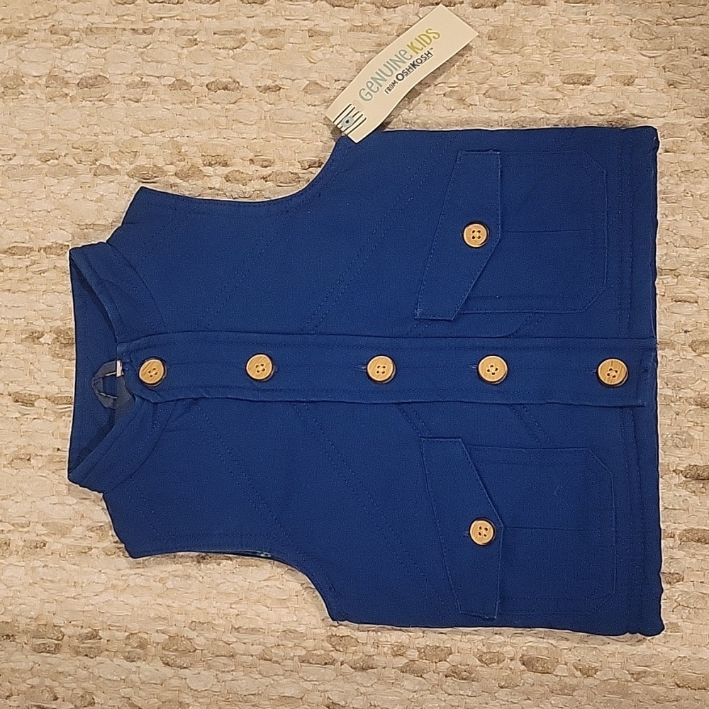 Oshkosh genuine kids blue vest NWT